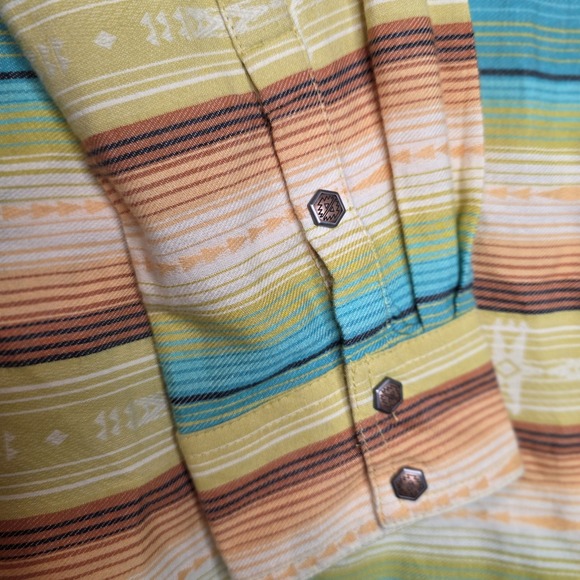 Ariat Real Mesmerizing Serape Stripe Western Shirt Sz Lg Snap Long Sleeve Women - Picture 2 of 6